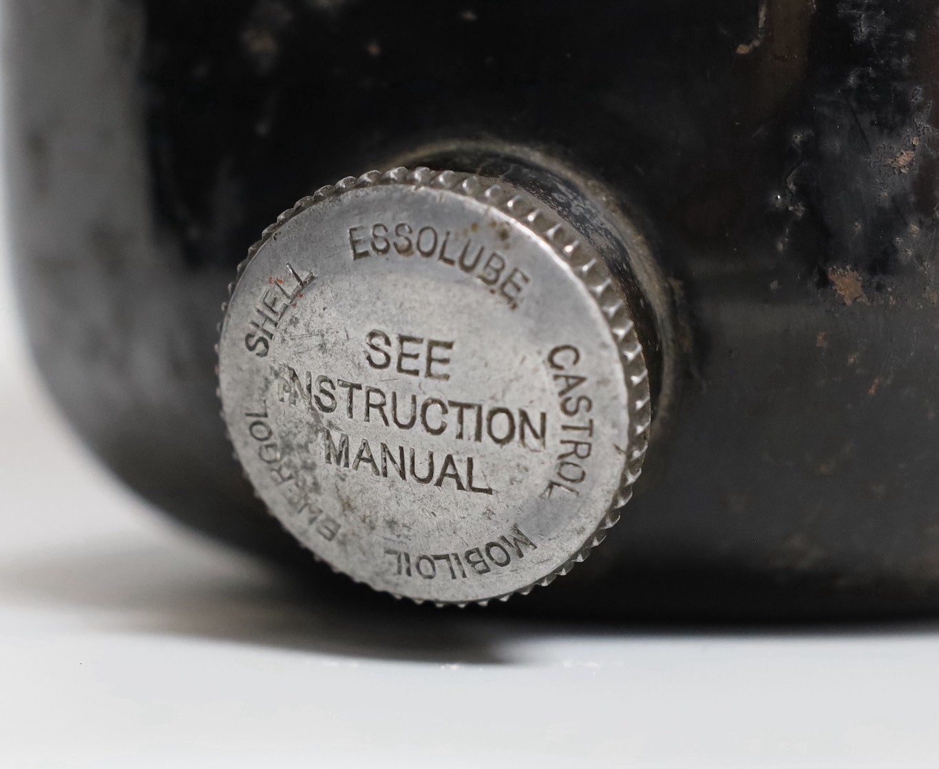 A BSA B32 trials motorcycle oil tank, 21cm long